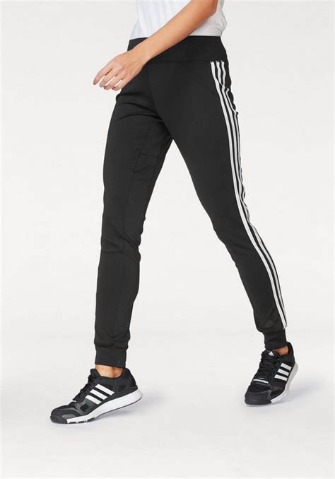 adidas d2m trainingshose damen schwarz-weiß|Jogginghose adidas D2M 3S Straight Fitted Knit Regular .